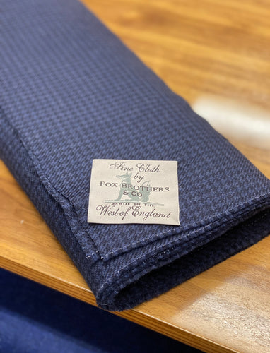 Fox Brothers - Navy Houndstooth