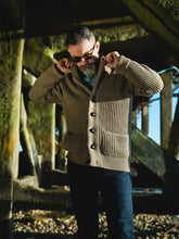 Merino Wool Shawl Collar Cardigan