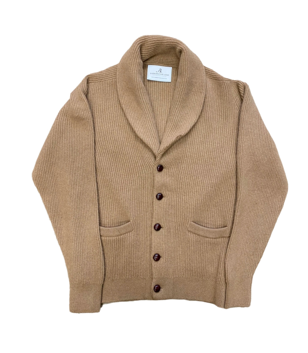 Beige shawl hot sale collar cardigan