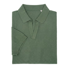 Cotton Crepe Polo Shirt