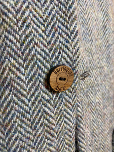 Harris Tweed Herringbone Fleece Lined Gilet - L