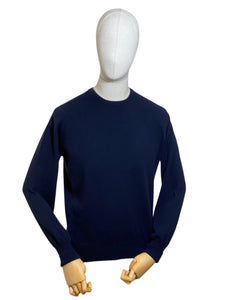 Cashmere Navy Crew Neck - Mens medium