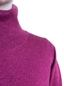 Ladies Cashmere Rollneck - Berry - Small