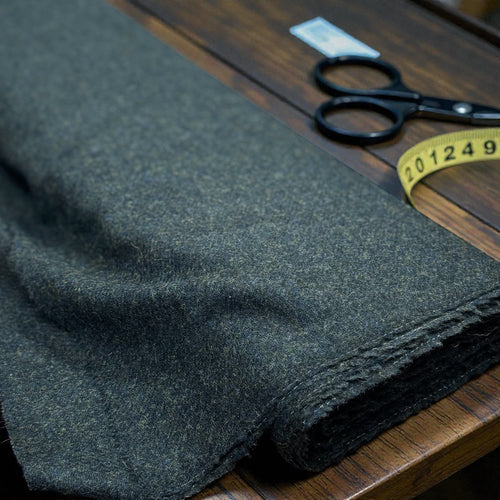 Abraham Moon Green Shetland Tweed