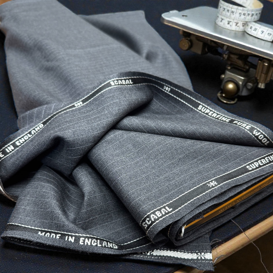 Scabal Grey Pinstripe