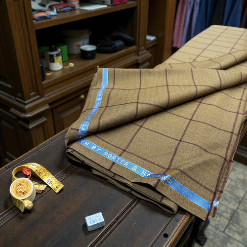 Porter & Harding Glorious Twelfth brown overcheck tweed