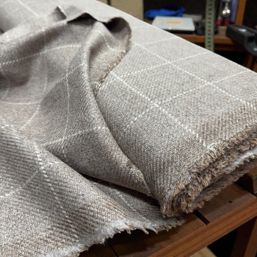 William Halstead - Beige Tweed with Cream overcheck