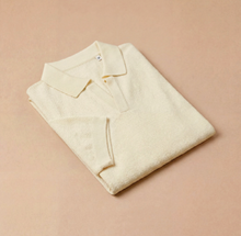 Cotton Crepe Polo Shirt