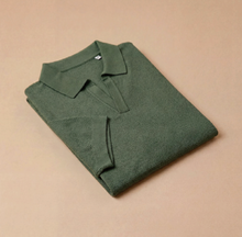 Cotton Crepe Polo Shirt