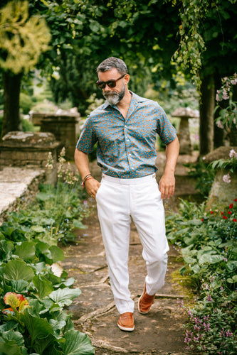 Bespoke white summer trousers