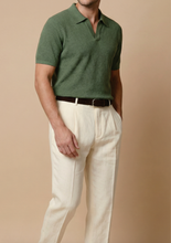 Cotton Crepe Polo Shirt