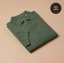 Cotton Crepe Polo Shirt