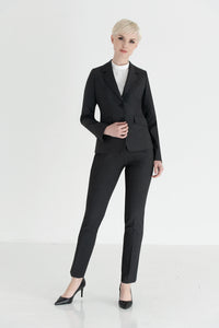 Bespoke Ladies Suit with Trousers Black
