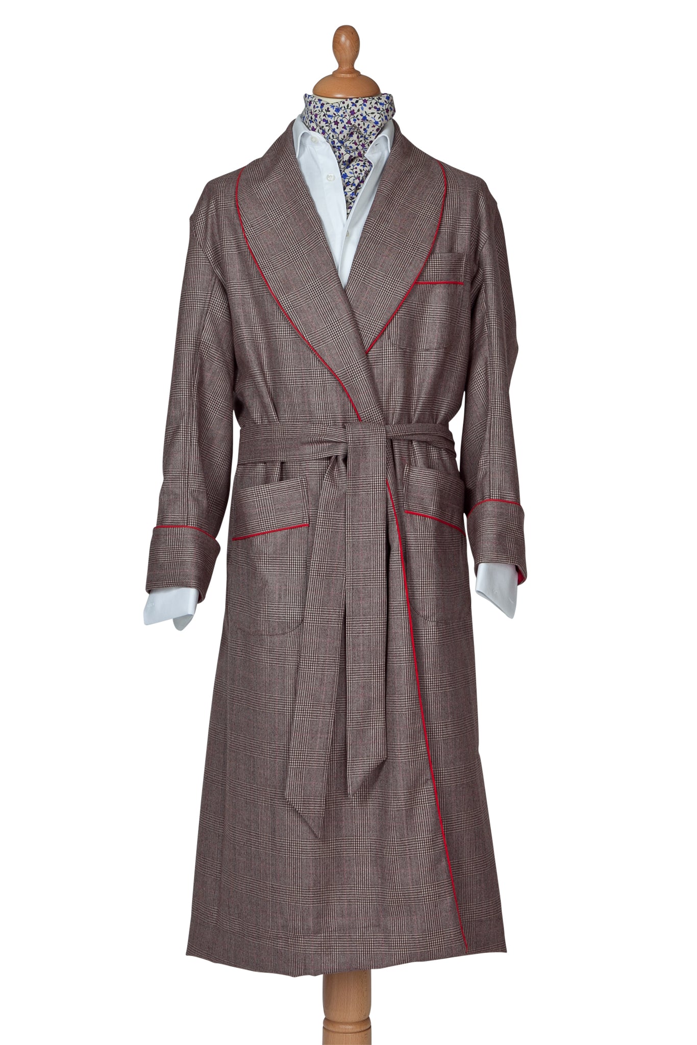 Men's Charcoal Brushed Cotton Dressing Gown – Thom Sweeney