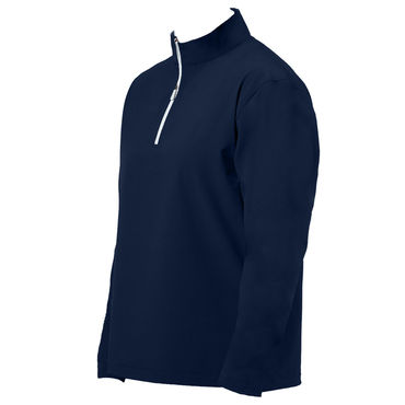 Windproof Water Resistant Quarter Zip Navy Sweater - Large
